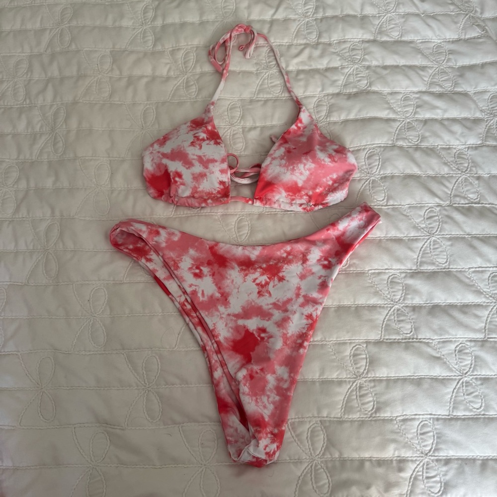 Tie-Dye Bikini and Cover Up Skirt 3-Piece Set